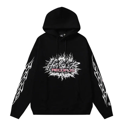 Hellstar Sports Flame Hoodie Black
